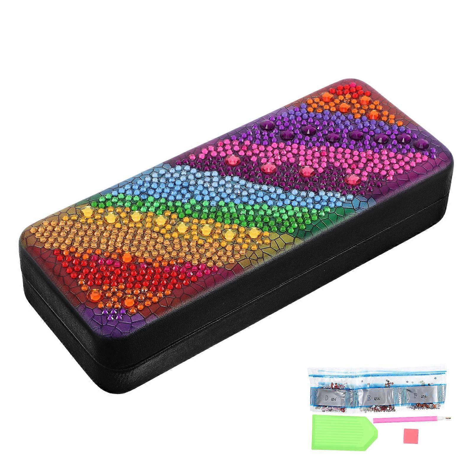 Stylish Hard Shell Diamond Art Eyeglasses Case for Travel, Storage & Eyewear Protection – Elegant Sunglass Holder Box for Display & Organization