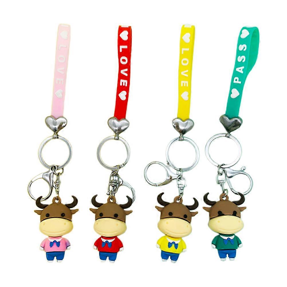 Car Key Attachment Key Chain Children Ox Shape 4Pcs