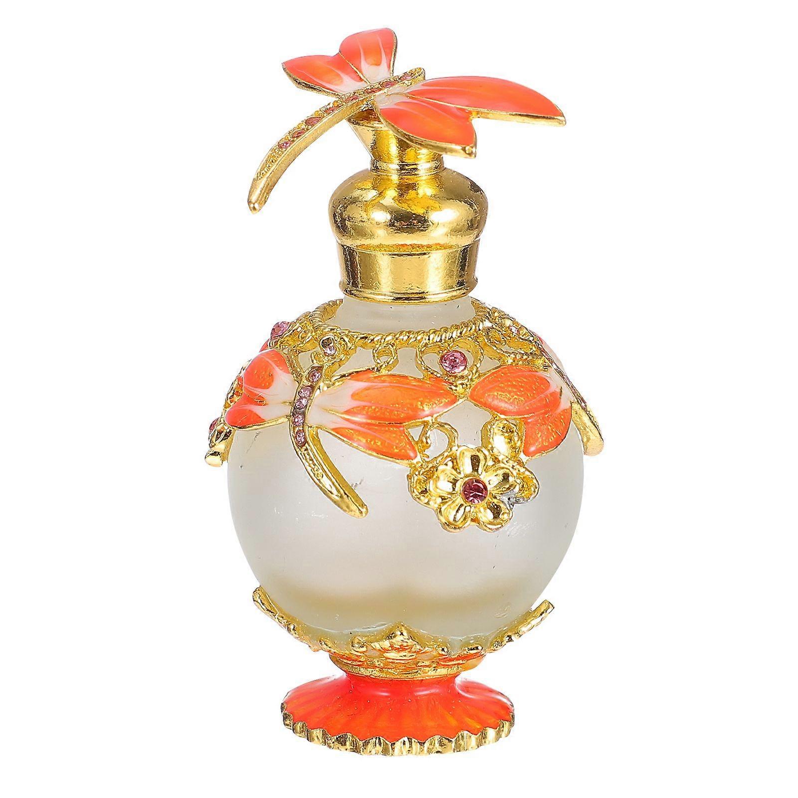 15 ml Glass Perfume Bottle Lovely Dragonfly Container for Essential Oil