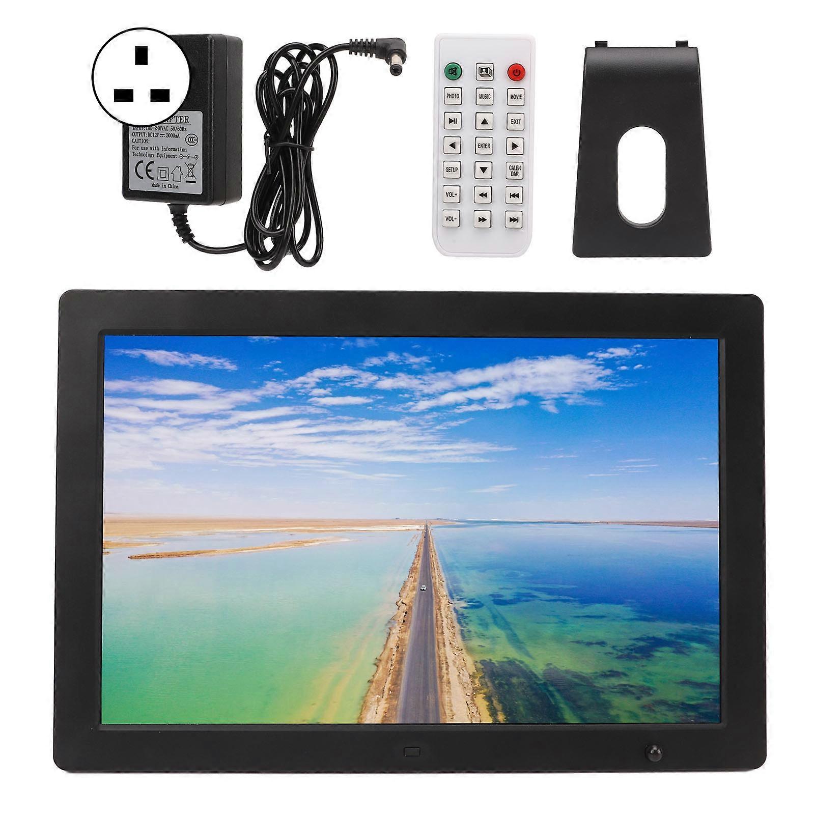 15" 1080P Digital Photo Frame - Motion Sensor, Video & Music Playback, UK Plug