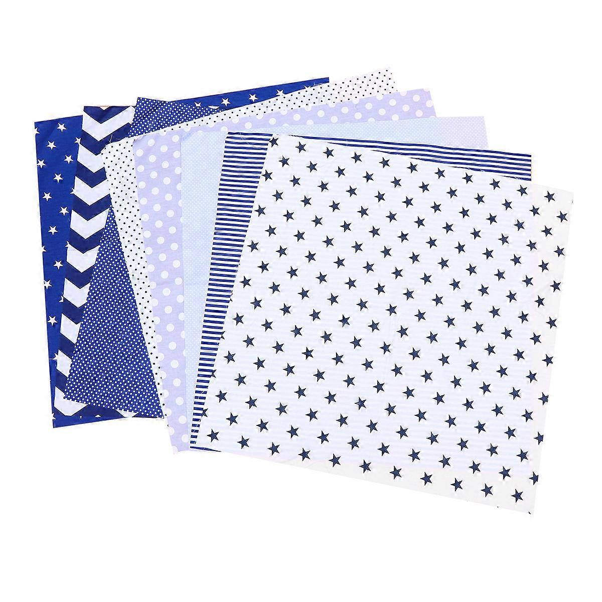 DIY Cloth Sheet Handmade Quilting Making Crafts Material Grey Blue 50x50 Cm Patchwork Sewing Crafting 8Pcs