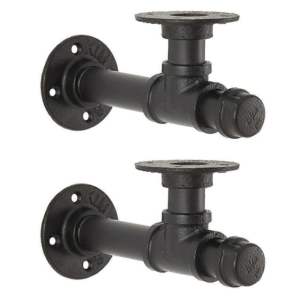 2pcs Wall Mounted Shelf Brackets for Bedroom Shelving Rod