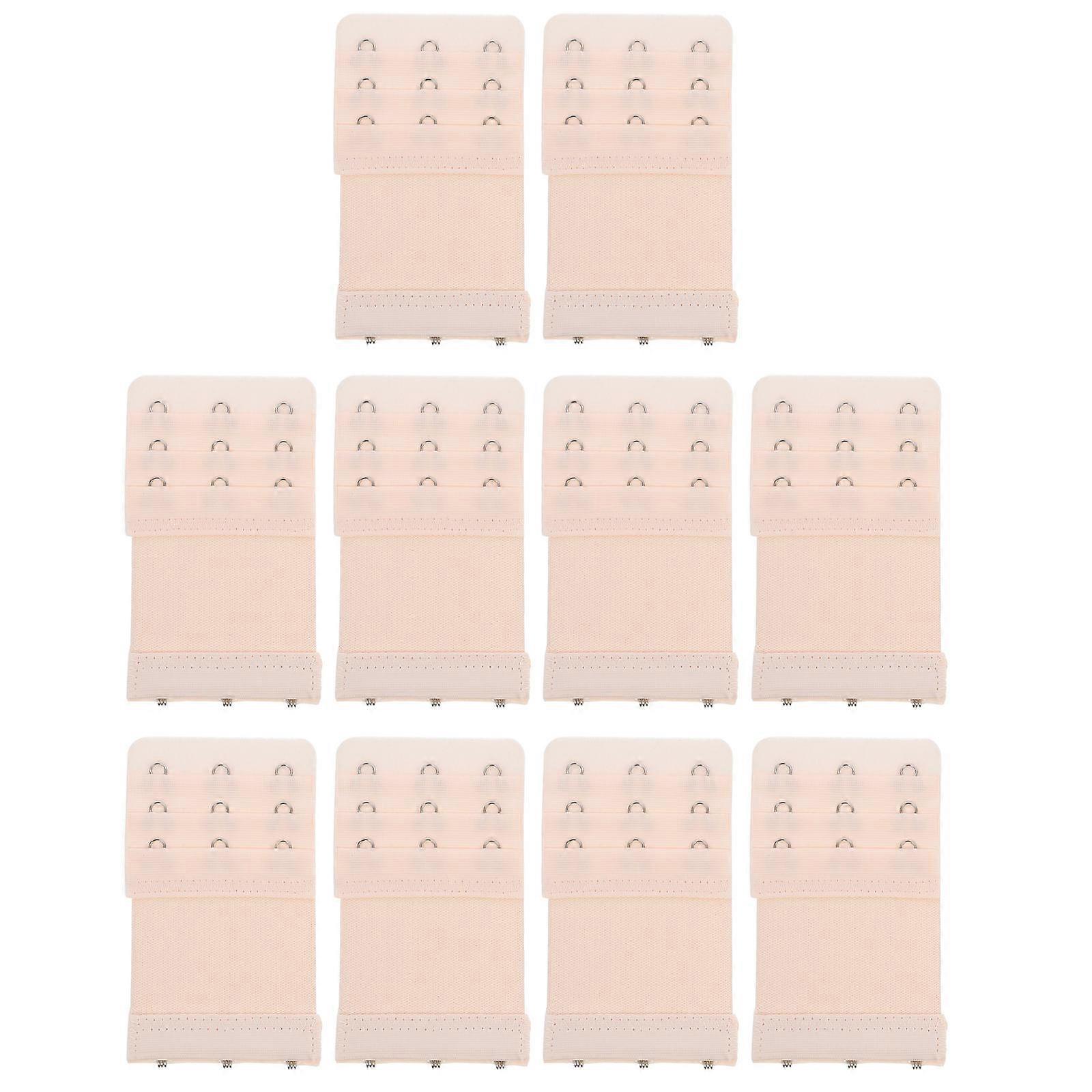 Buckle Extender Elastic Extension Underwear Accessories Rectangular Bra Extender Buckles Practical Design Stainless Steel 10Pcs