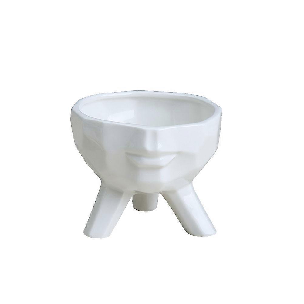 Succulent Planter Pot White Ceramic Creative Design Storage For Home Decoration 1Pack