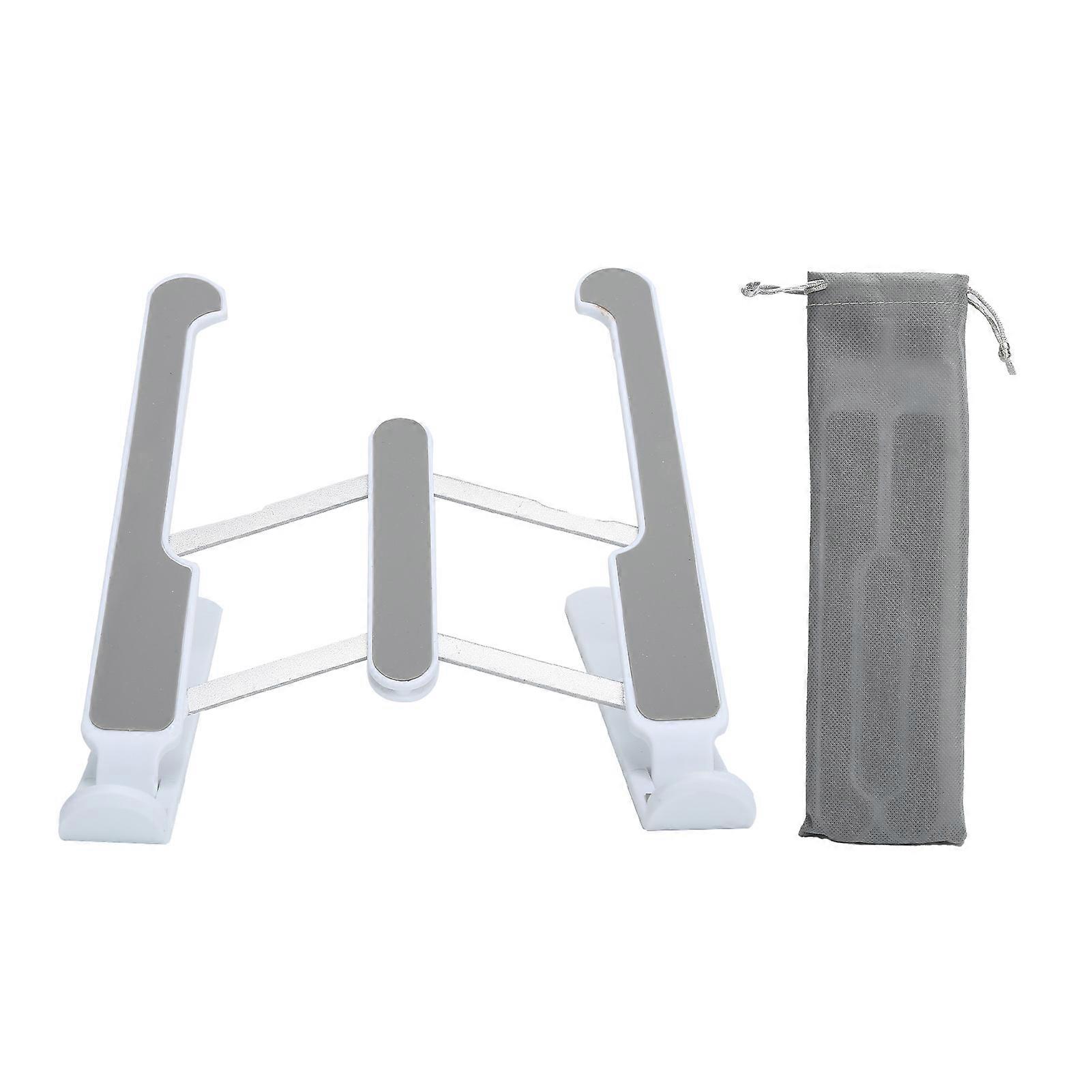 Laptop Stand, 6-Level Cooling Bracket, Desktop Monitor, Foldable Lifting Plate, Heightening Frame, White
