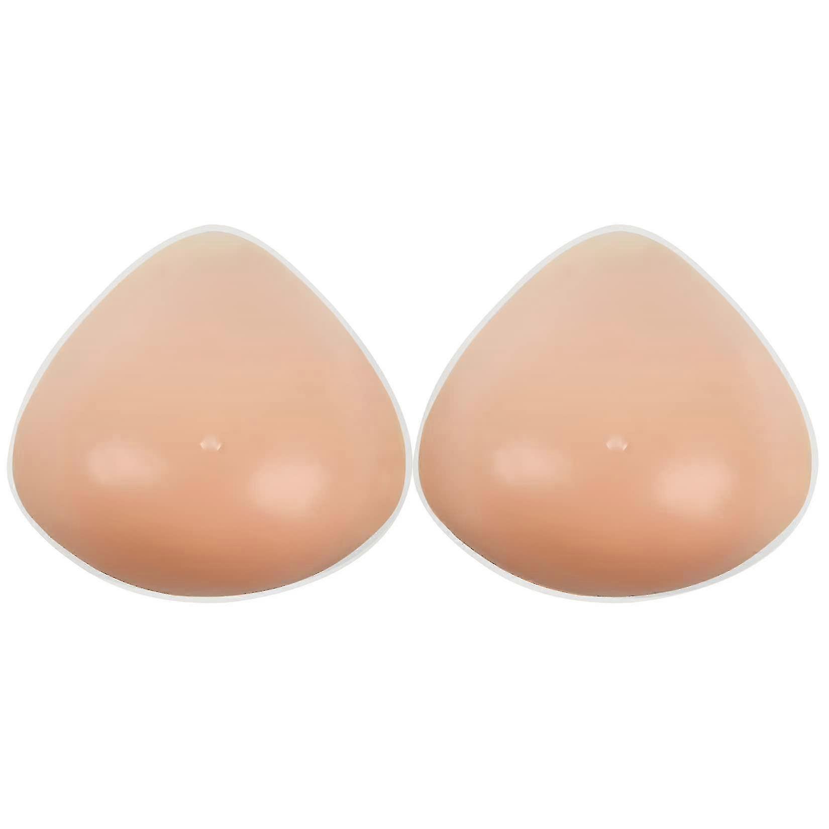 One Pair Triangle Silicone Breast Forms Prosthesis Bra Enhancer Inserts Concave Bra Pads