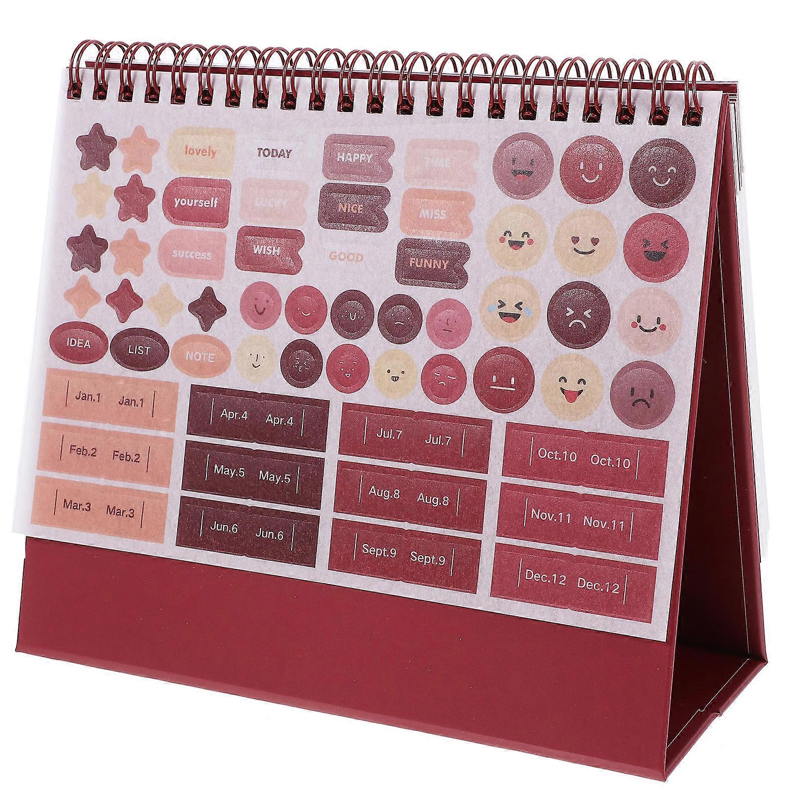 Small Monthly Desk Calendar Stand Up Event Reminder Home 19X16.5X8CM 1Set