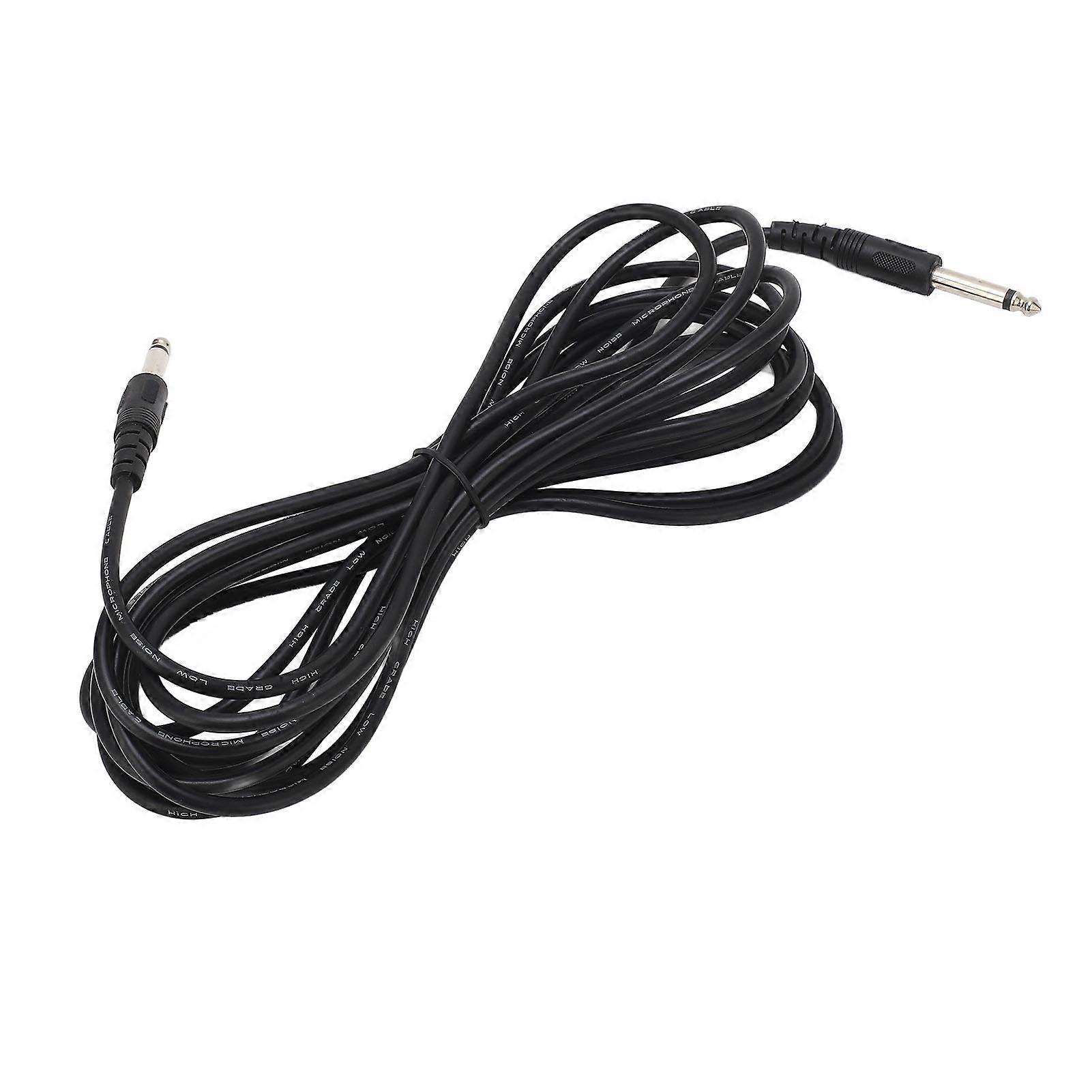 6.3mm Guitar Audio Cable 5m Black PVC Shielding Copper
