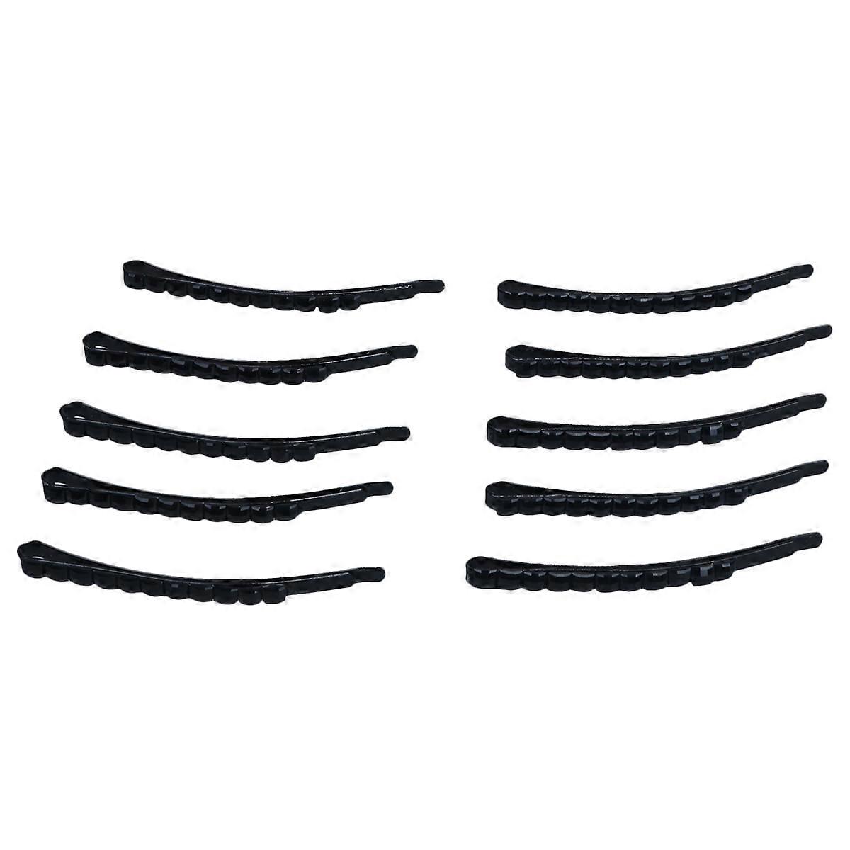 Rhinestone Barrette Hair Pin Accessories Simple Rectangular Black Durable 60Pcs