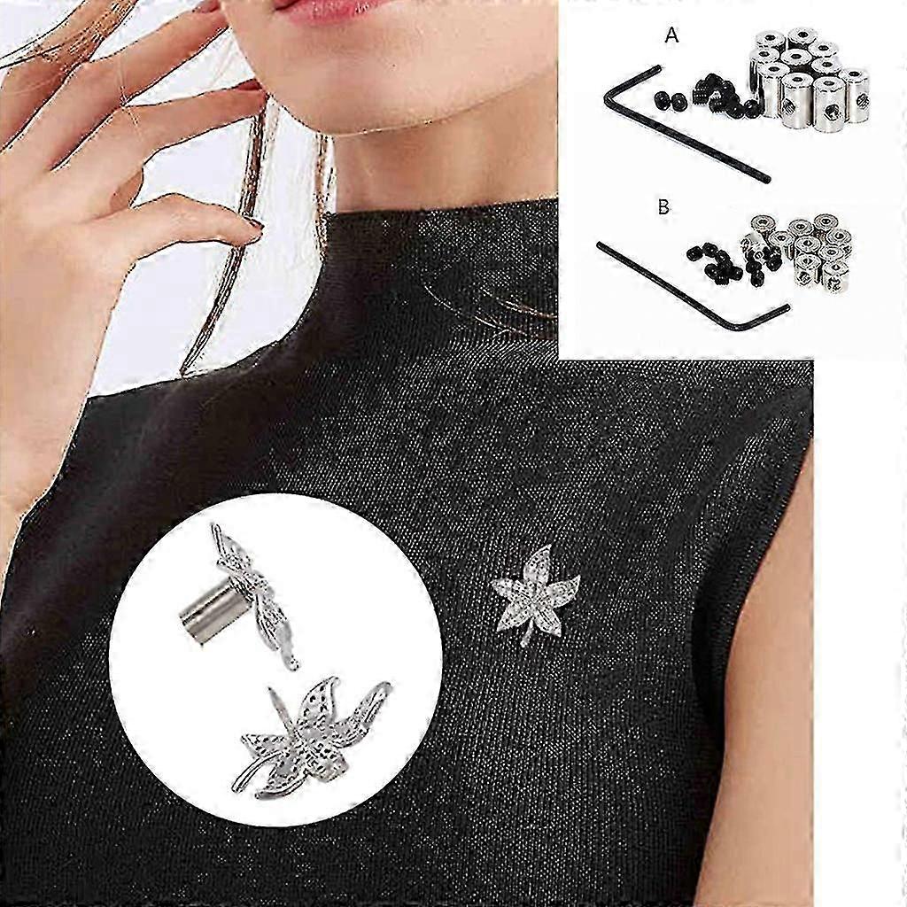 Pin Locks Pin Backs Locking Clasp With Wrench 10 Pieces Locking Pin Keepers