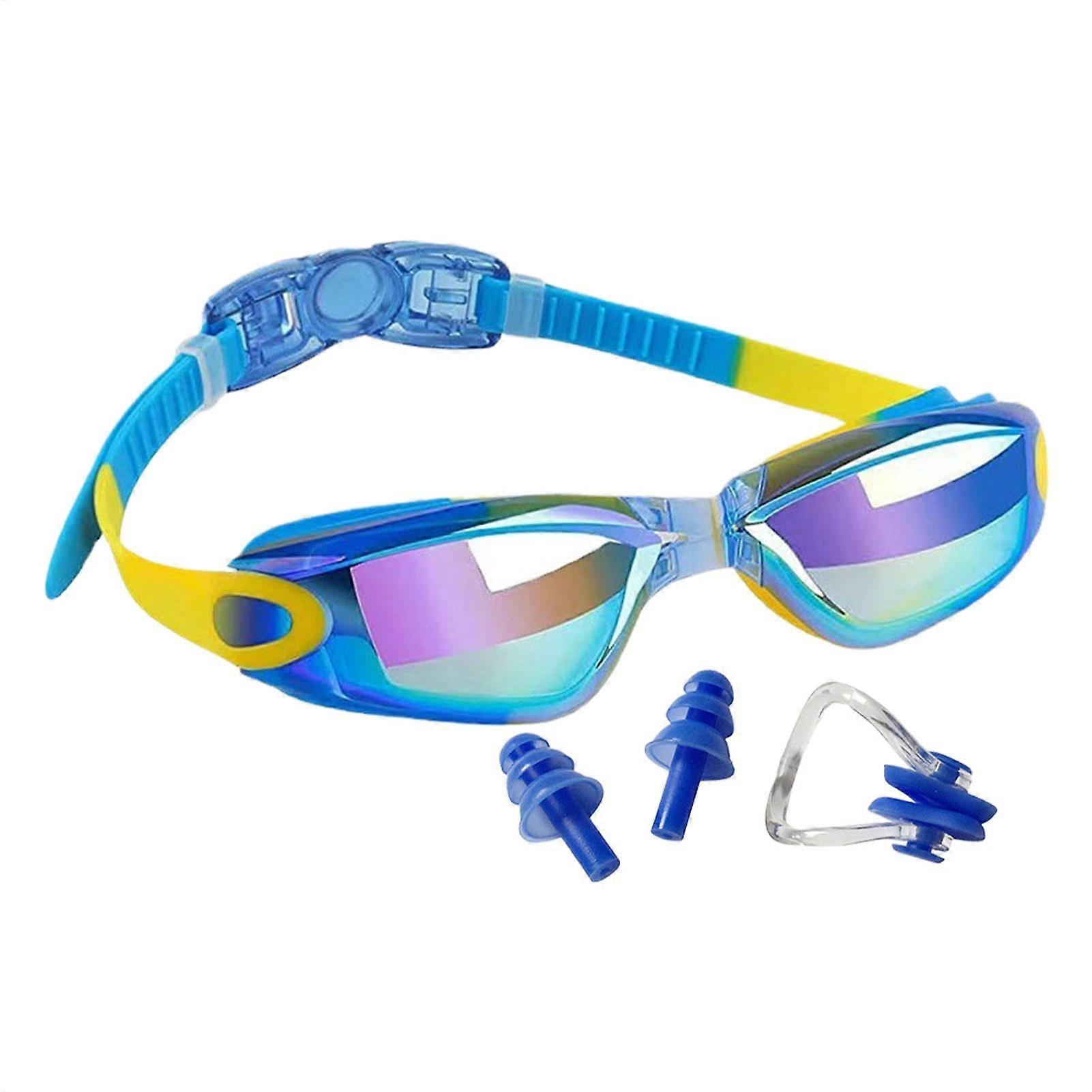 Toddler Swim Goggles - Anti-UV Glasses for Clear Vision in Blue - Ideal for Pool and Beach Activities
