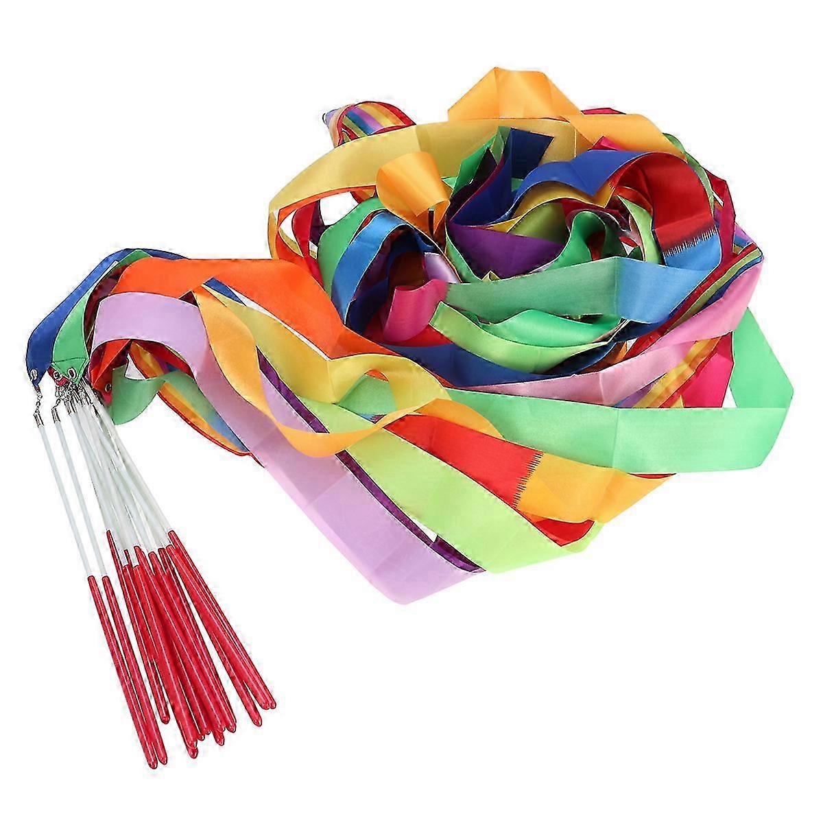 14pcs Colorful Rhythmic Gymnastics Ribbon Dancing Gymnastics Ribbon Dancing Streamers for Kids (Mixed Color) 2025