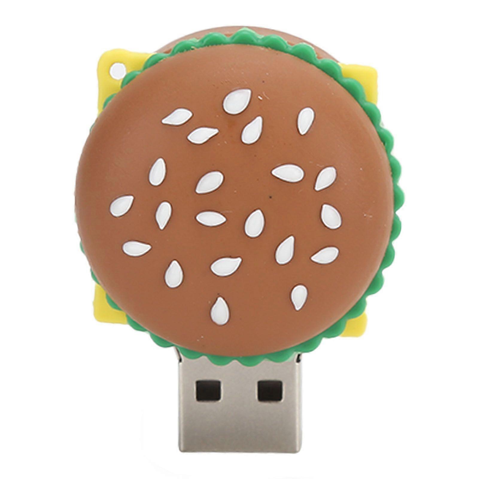 USB 2.0 Flash Drive Hamburger Shape Memory Stick 3D Cartoon Design Cute for Notebook Tablet