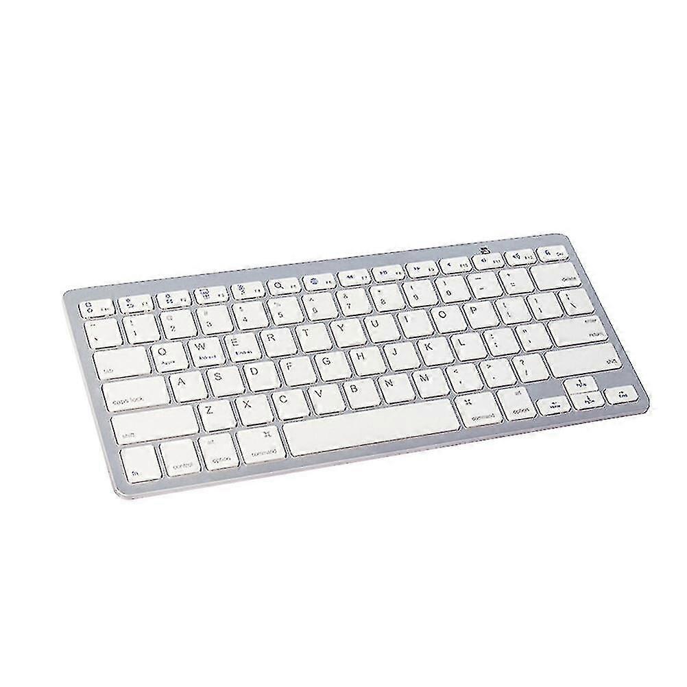 Ultra-thin Keyboard Mini Wireless Keyboard Practical Keyboard Compatible For Phone Tablet Computer (white, Without Battery)