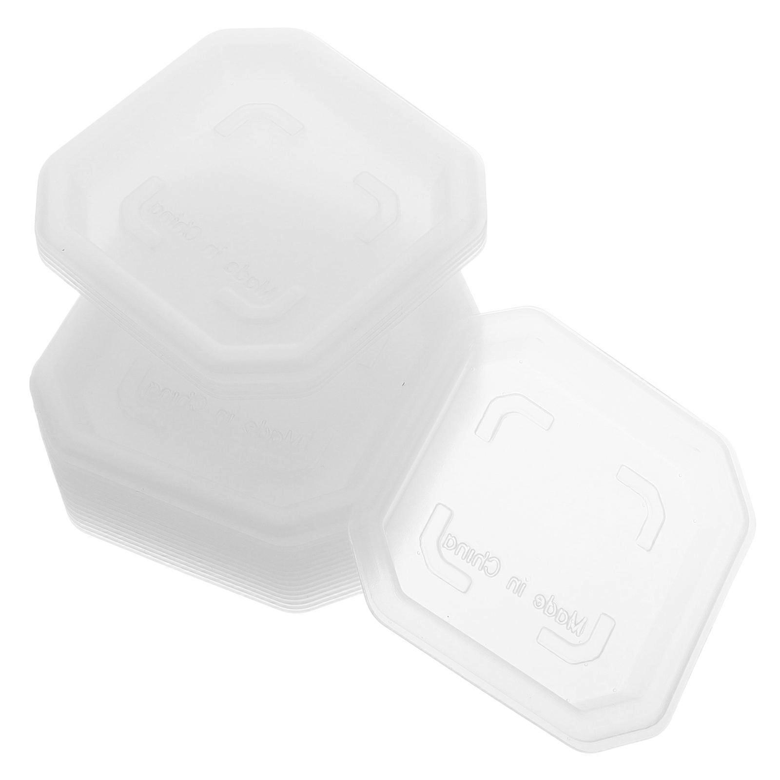 Ekici Tencere Tabakları İç Mekan Dış Mekan Bitkileri İçin Plastik Kare Tepsi 7.00X7.00X0.50CM Dayanıklı 20 Adet