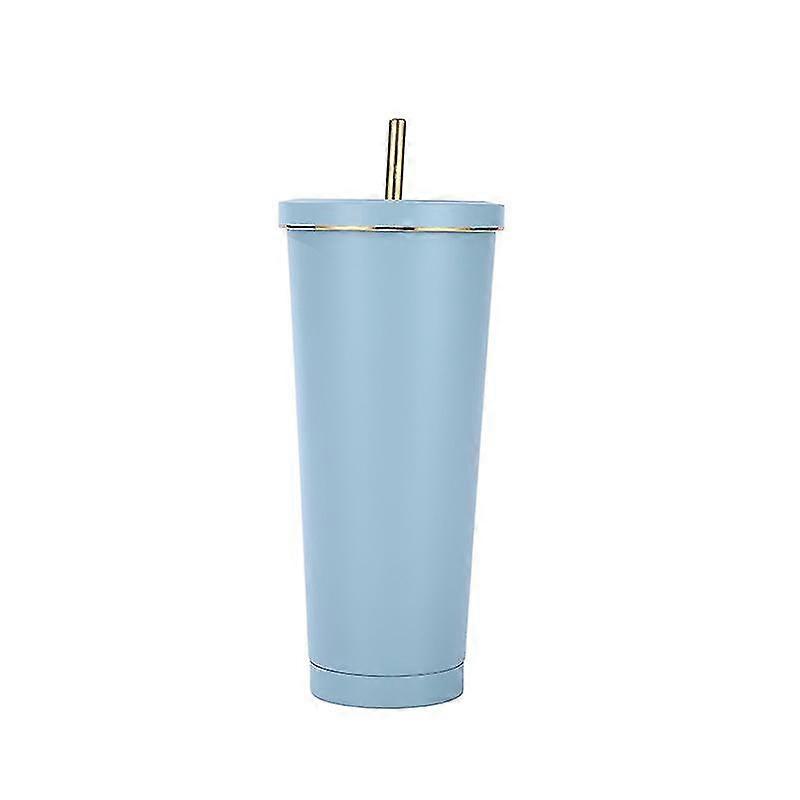 40oz Large Capacity Stainless Steel Straw Thermos Cup with Handle for Car