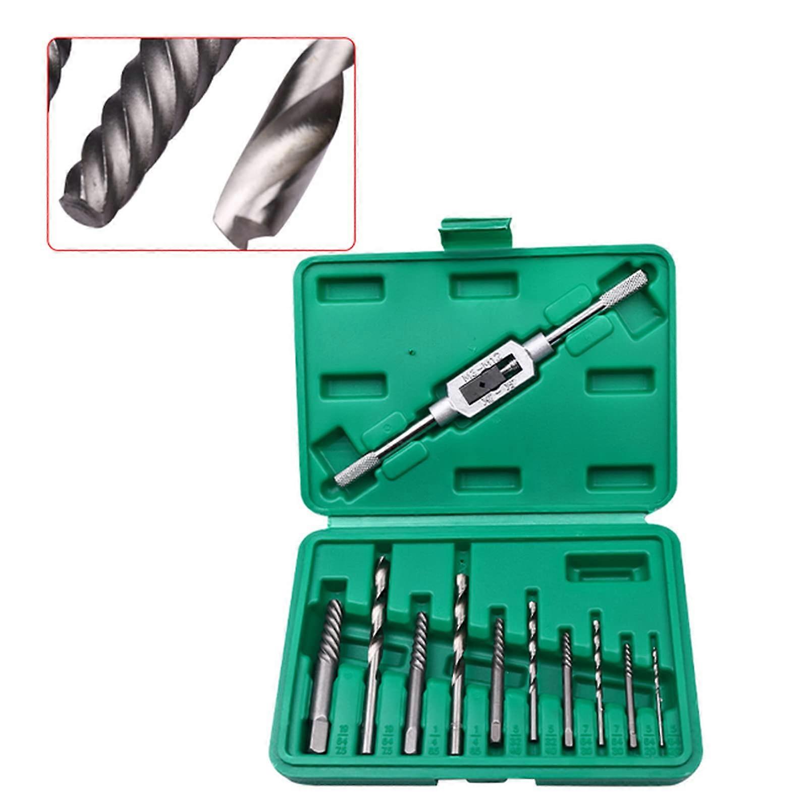 Screw Remover 11 Pieces 310mm Damaged Screw Extractor Drill Bits Set