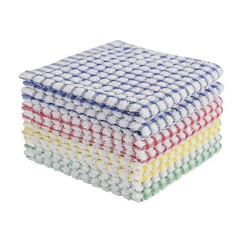 Disktrasor för diskning av köksdisk, superabsorberande disktrasor, rengöringsdukar i frottébomull, 8-pack, 12x12 tum