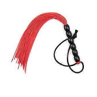 Whip Flogger with Non-Slip Handle, Easy to Hold, Red, for Beginners and Experts and Cosplay Party
