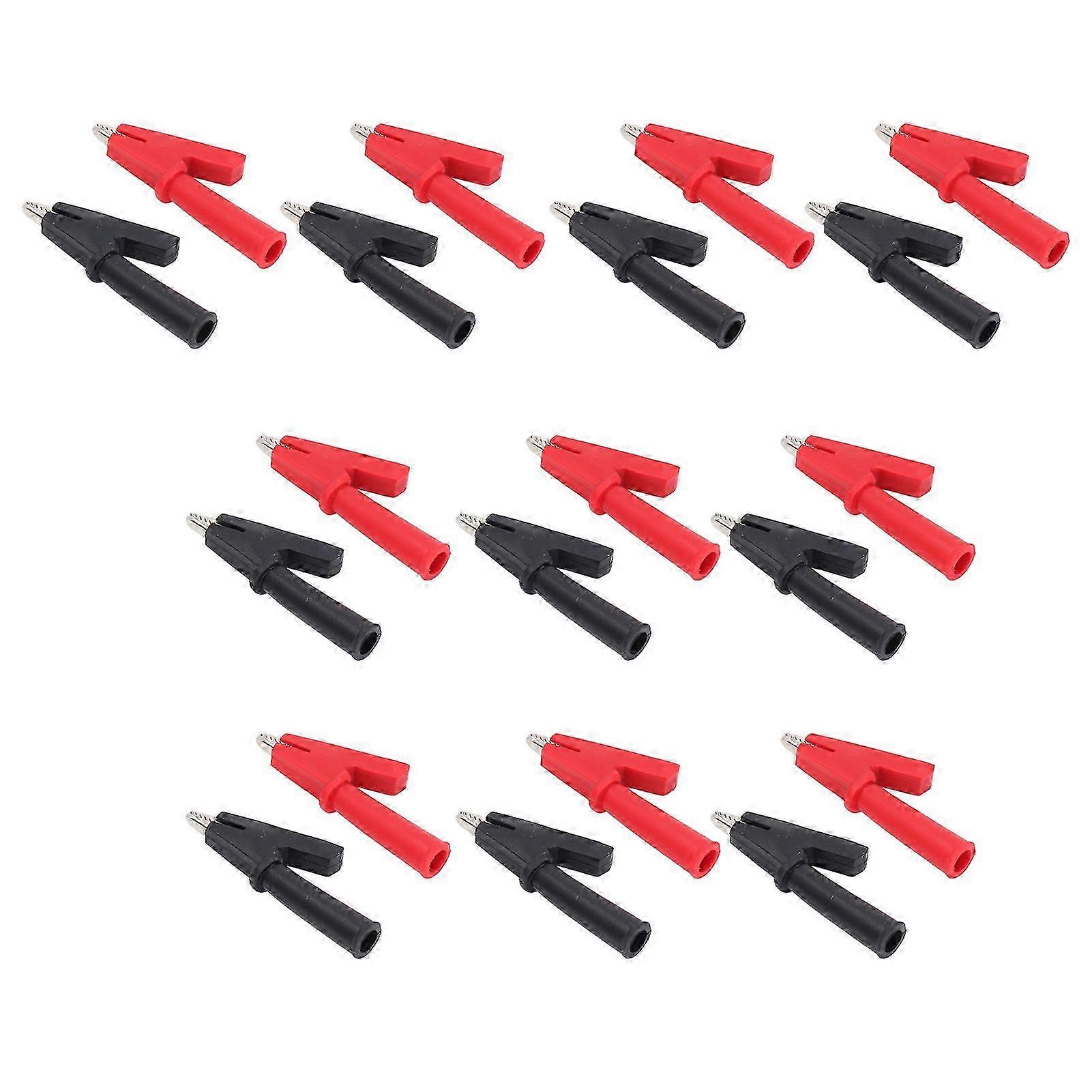 10Set Insulated Safety Crocodile Clips Testing Tool for Electronic Instruments