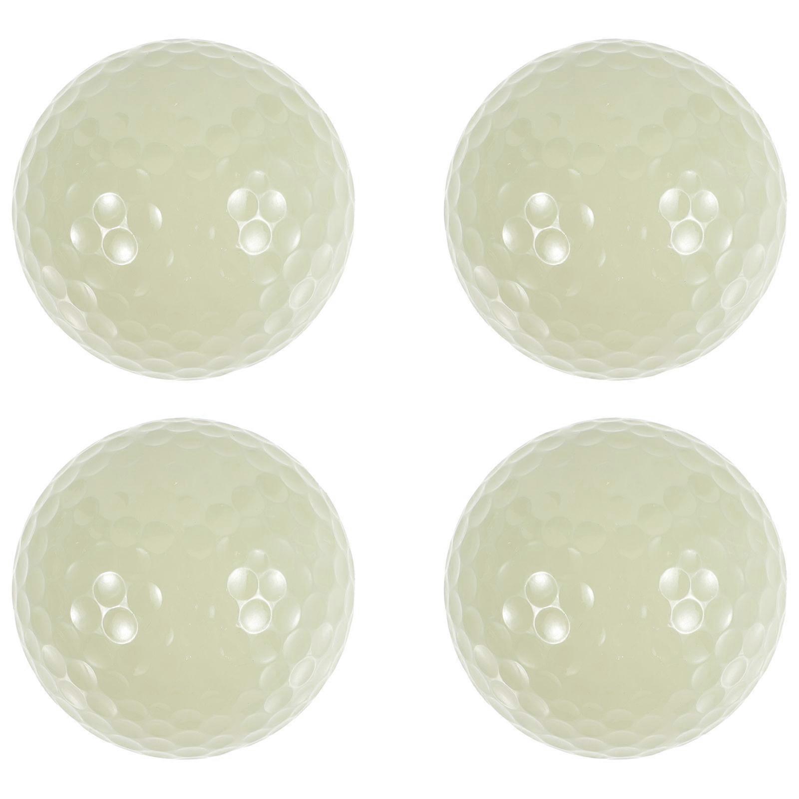 4pcs Glow in the Dark Fluorescent Golf Balls for Night Training and Fun Practice