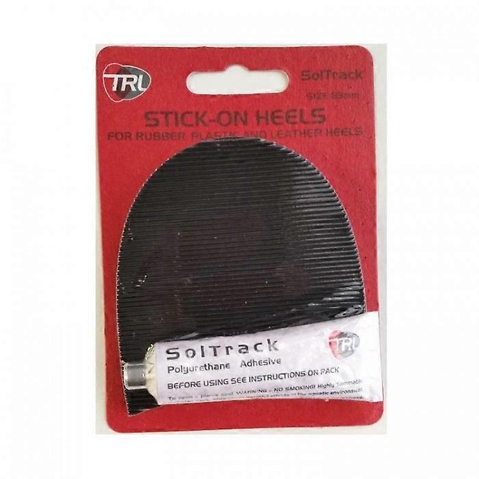 Soltrack Stick-On Heels Black Large