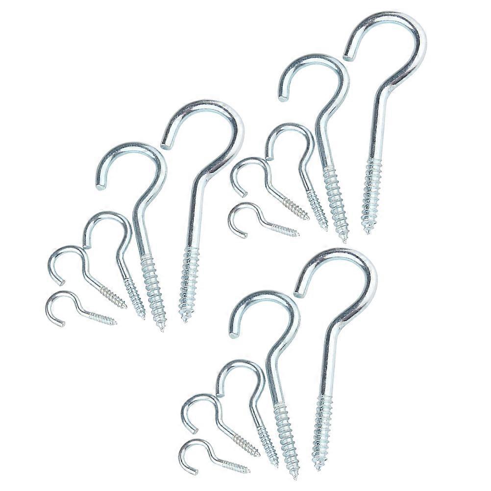 Raskaat kattoruuvikoukut 15 kpl itsekierteittävät ripustuskoukut telineisiin Hyllyjen säilytys Helppo asennus