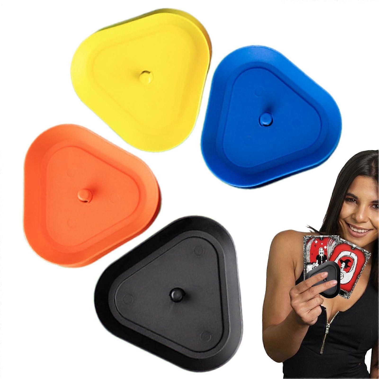 Triangular Card Holder 4Piece Poker Card Holders Compact Poker Table Stand for Friends Adults Family Night Gatherings