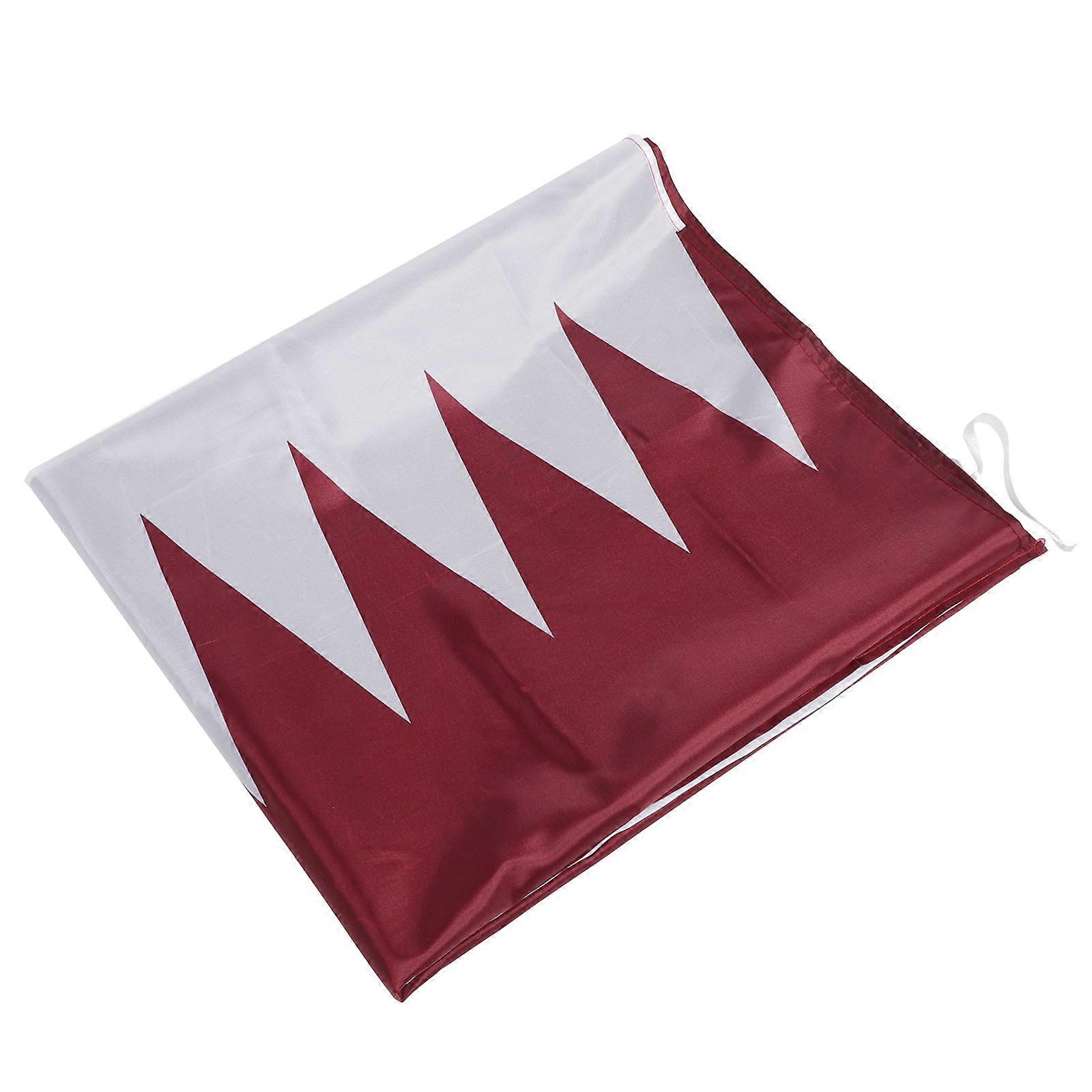 Qatar Bunting Flag 150x90cm Polyester for Festivals 1Pack