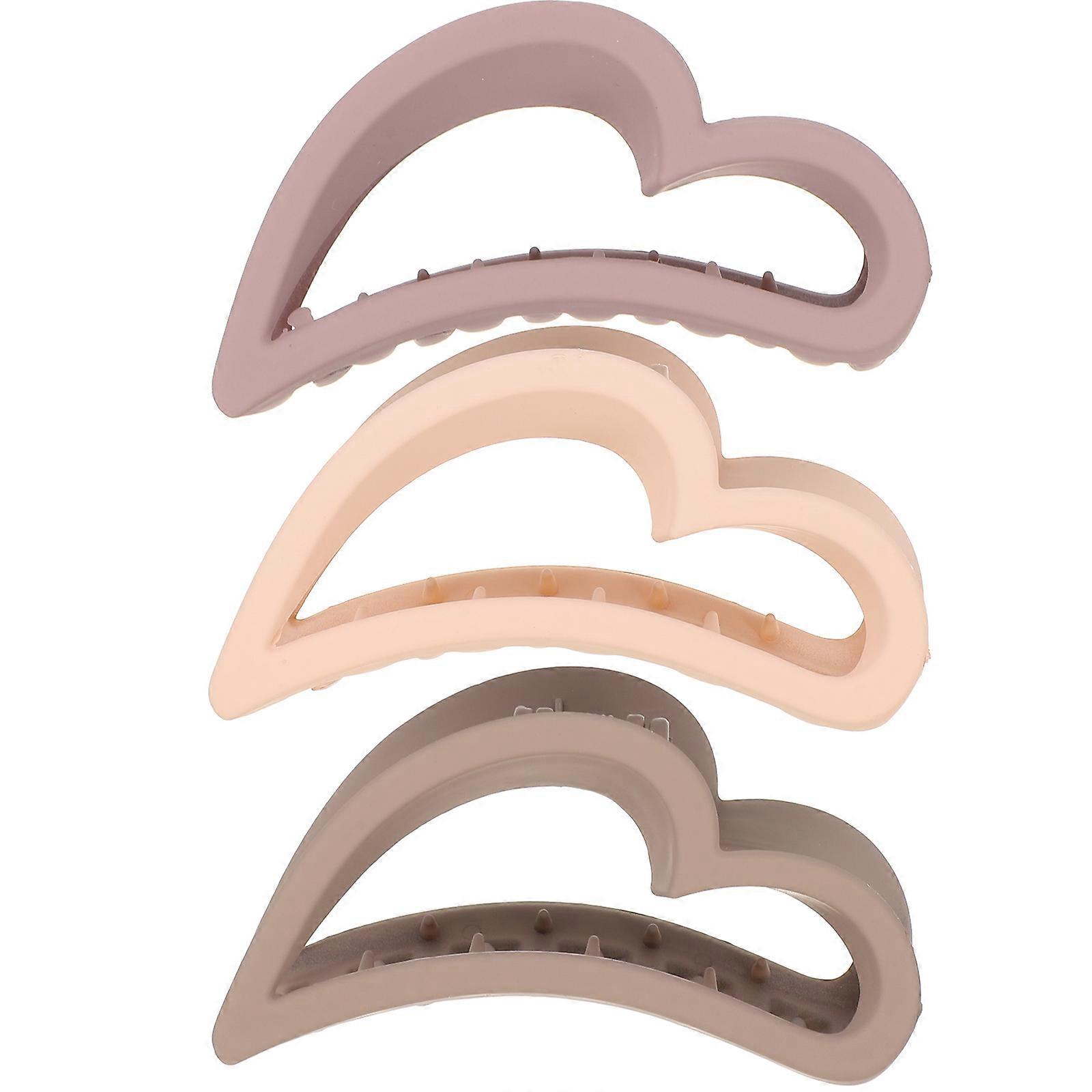 Tilbage hårklemme med sammenlåsende tænder Design plastmateriale 3stk