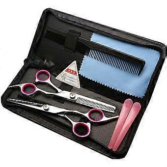 Ciseaux à cheveux professionnels Set Ciseaux en acier inoxydable Outils de coiffure de salon pour hommes femmesYMMR)