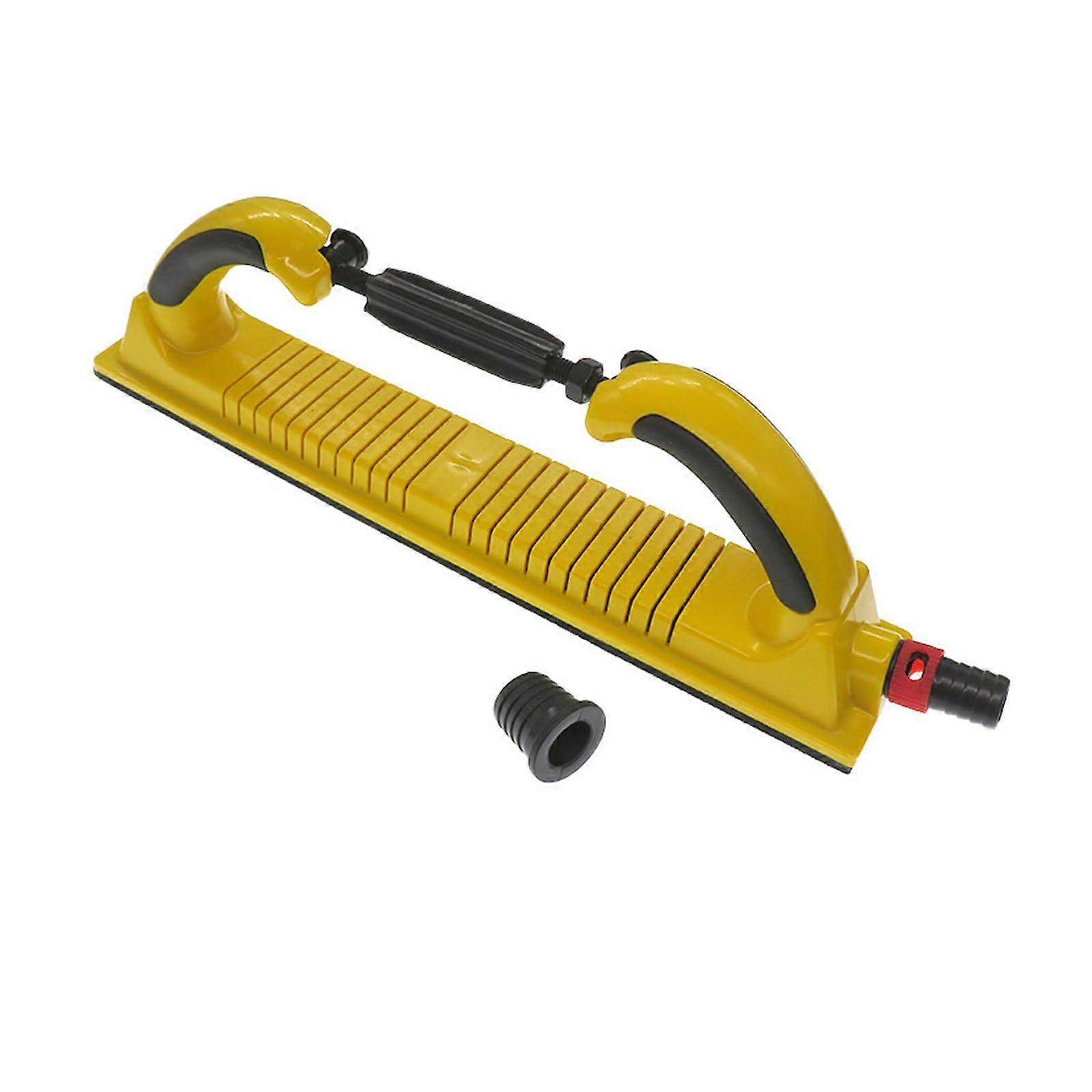 Flexible hand sanding block for stable nylon materials and stripping with rotatable adjustable handle, portable sanding block