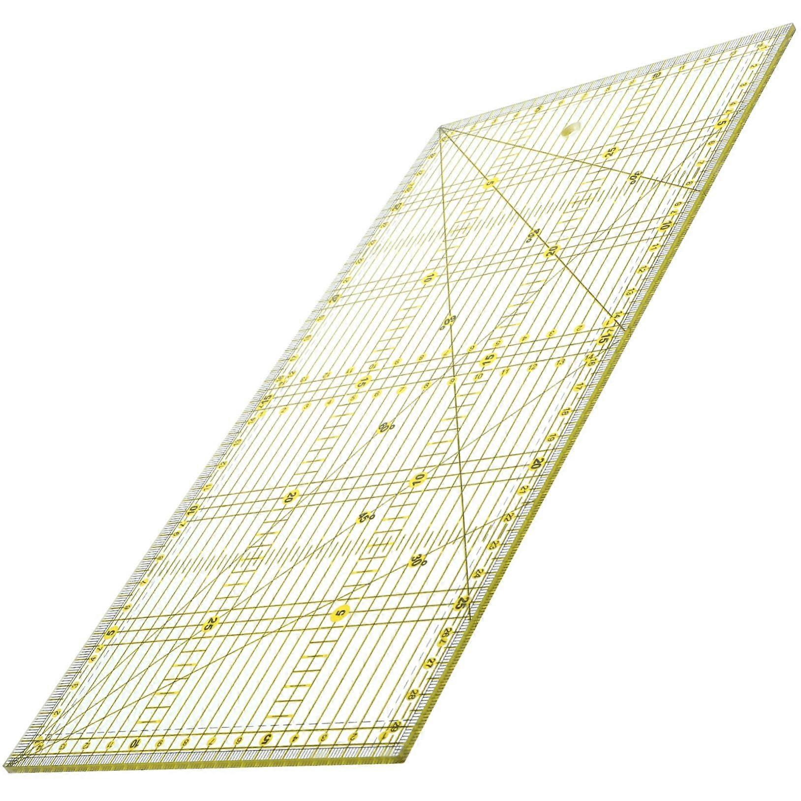 DIY Quilter Ruler Precision Carving Tool with Double Color Grid Lines, Non-Slip Design for Quilting and Sewing Projects