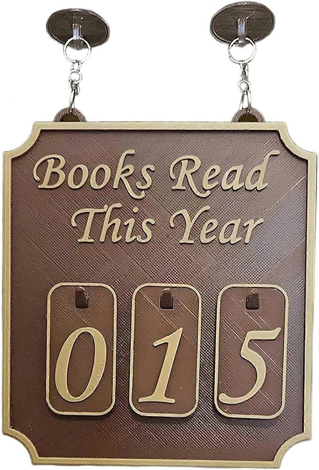 Hanging bookshelf Counter Book Decor, Funny books librarian,ized Hanging bookshelf sign book decor, Books read this year Counter