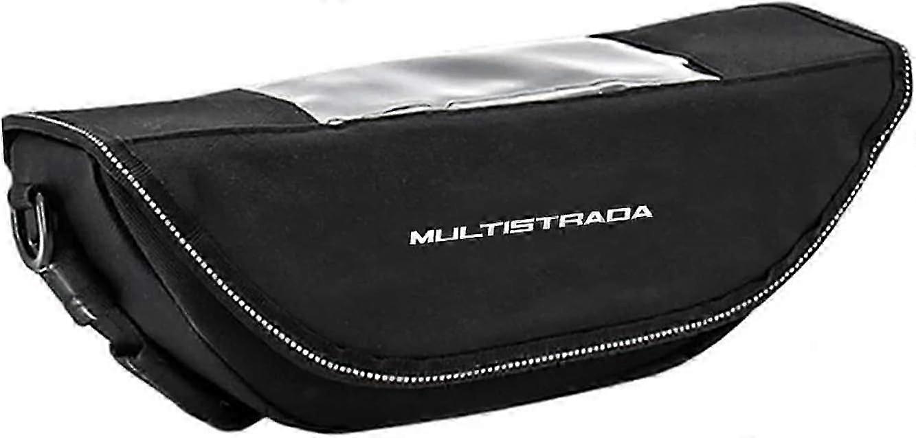 Motorcycle Tool Bag Handlebar Bag Fit For Ducati Multistrada 1200 950 1260 V 4 V4S Handle Bar Storage Placement Bag Parts(BLACK 2)
