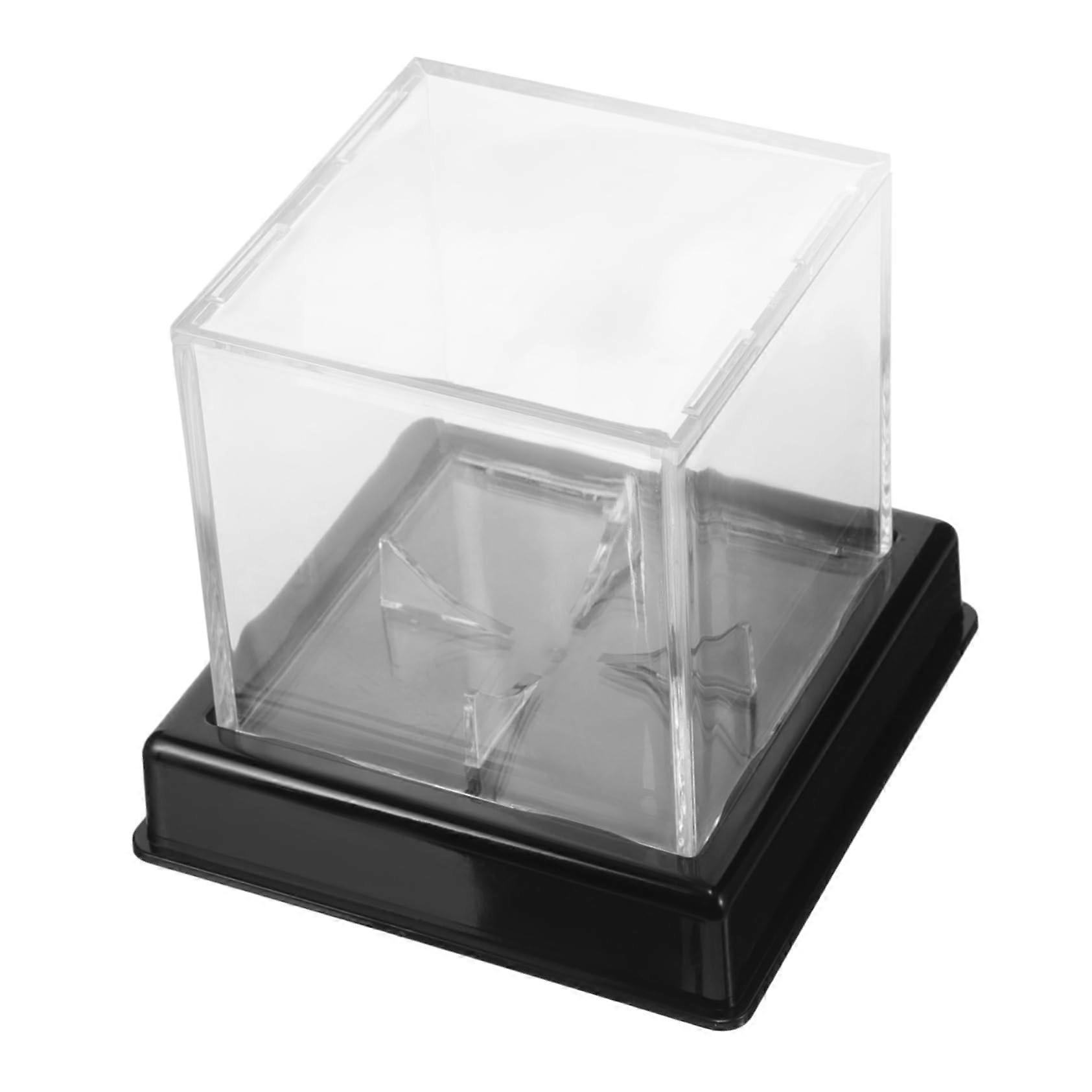 Baseball Display Case with Base UV Protected Acrylic Showcase for Baseballs Golf Balls and Collectibles Durable Presentation Box