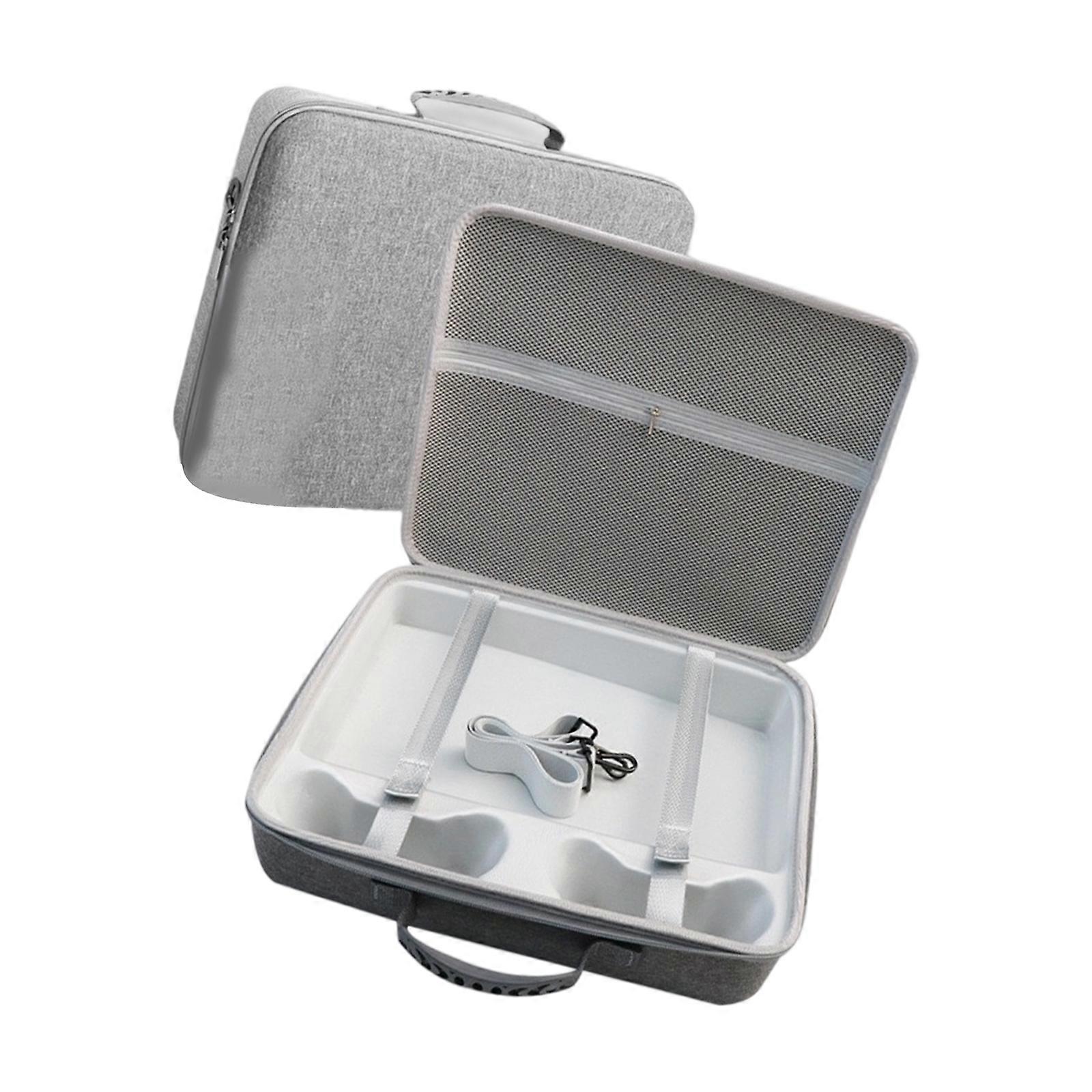 スクラッチプルーフハードケーススプラッシュプルーフ収納バッグスリムキャリーケース用耐衝撃オーガナイザーハンドバッグ保護ケースグレー