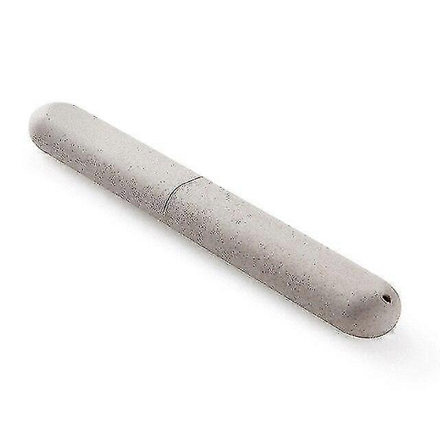 Beige Portable Travel Toothbrush Case & Chopsticks Holder - Multi-Functional Pencil Box Protector for Hygiene & Convenience