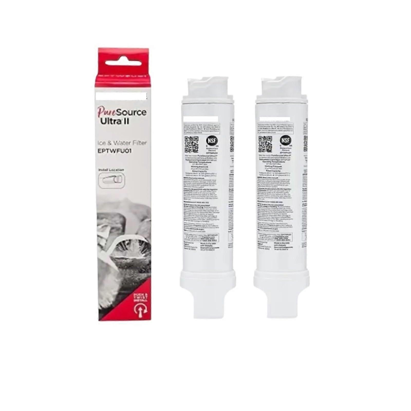 Refrigerator Water Filter EPTWFU01, Compatible With EWF02, Compatible With Frigidaire, PureSource Ultra II ULX220, NSFCertified Replacement (2pcs)