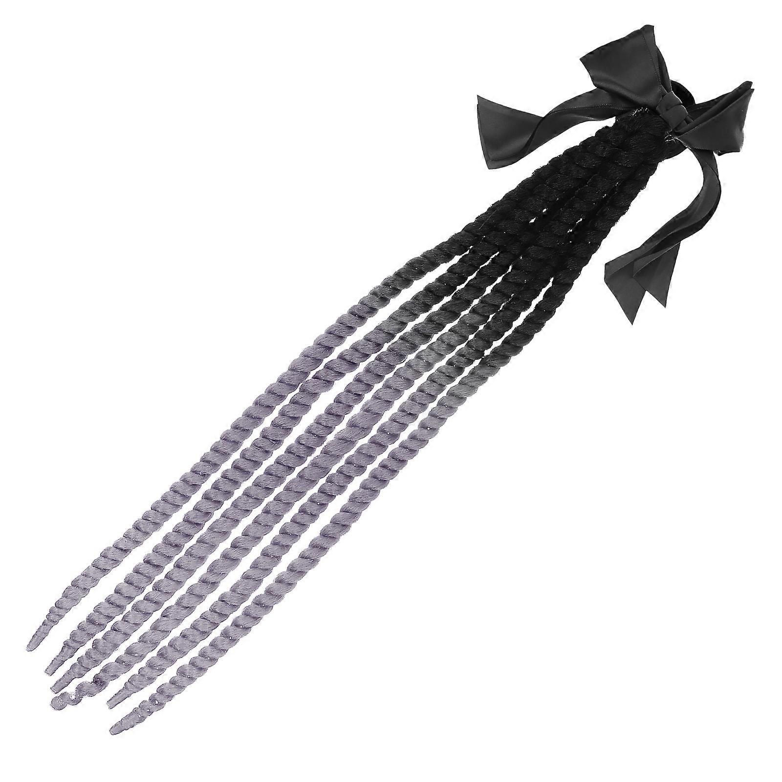 Black Synthetic Ponytail Decor for Motorbike Adornment Practical and Durable