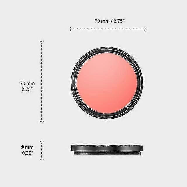 Seafrogs 67mm Full Color Red Filter Circular Polarizer for Camera Lens