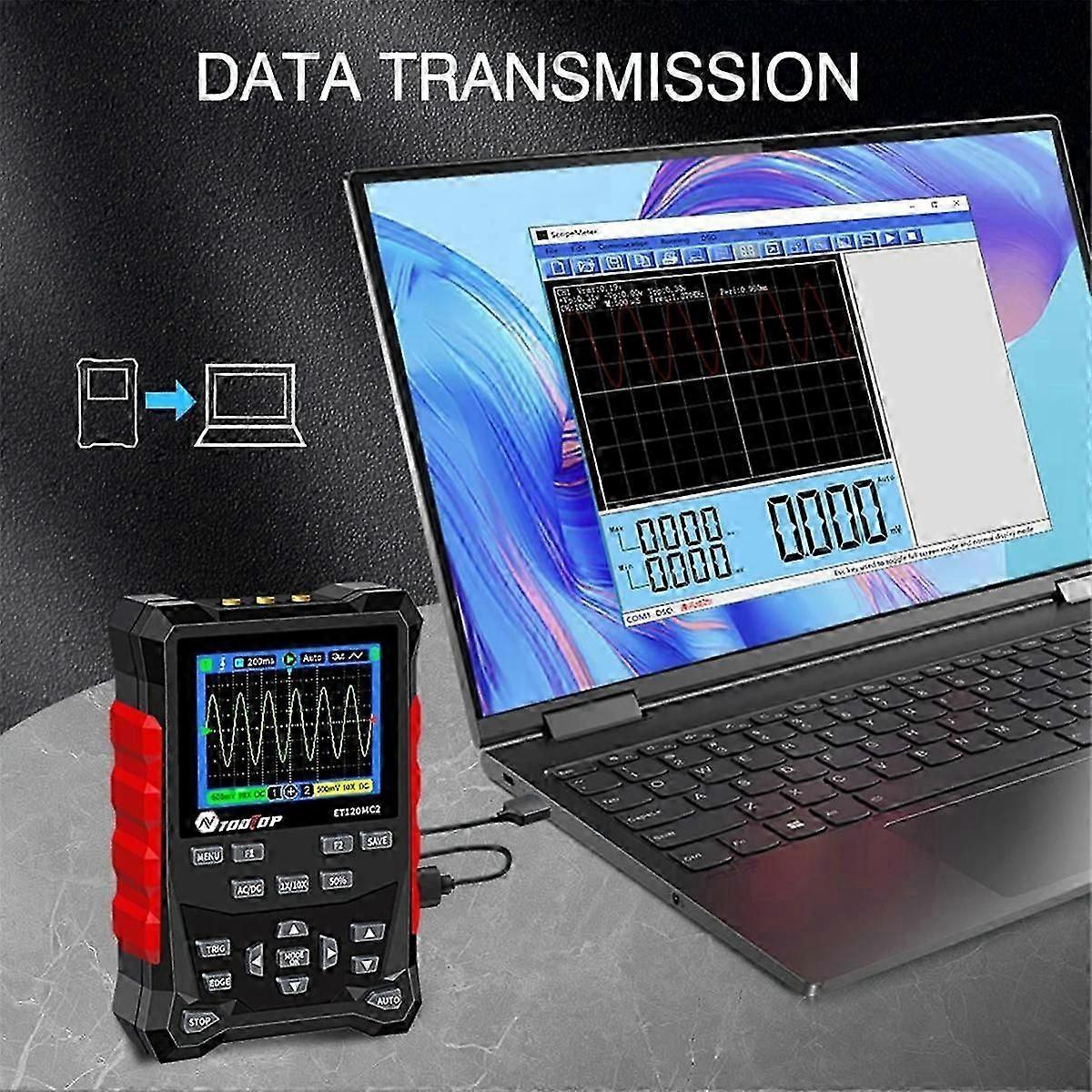 2025 Latest Model ET120MC2 120MHz Portable Smart Oscilloscope Dual Channel