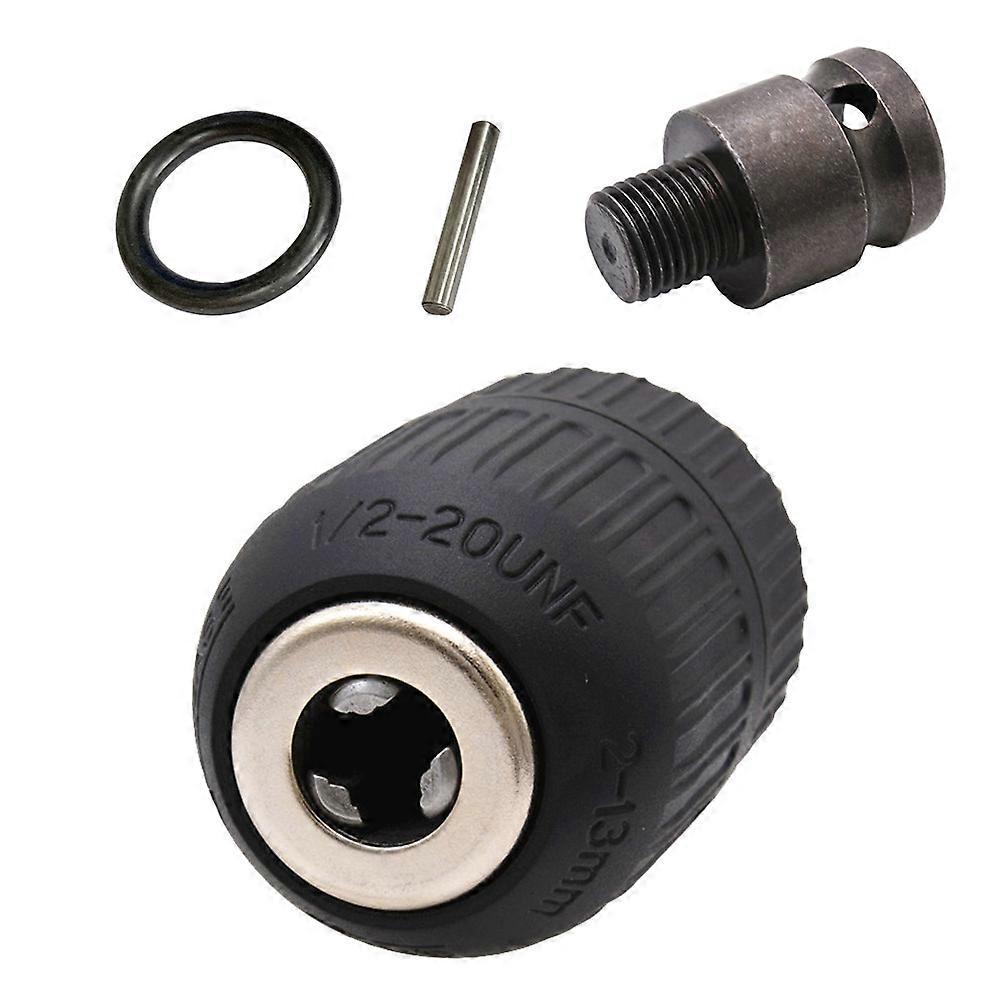 Impact Drill Chuck with Set Screw Hand-tight Drill Adapter for Home Users Three-jaw Shape 1 Set