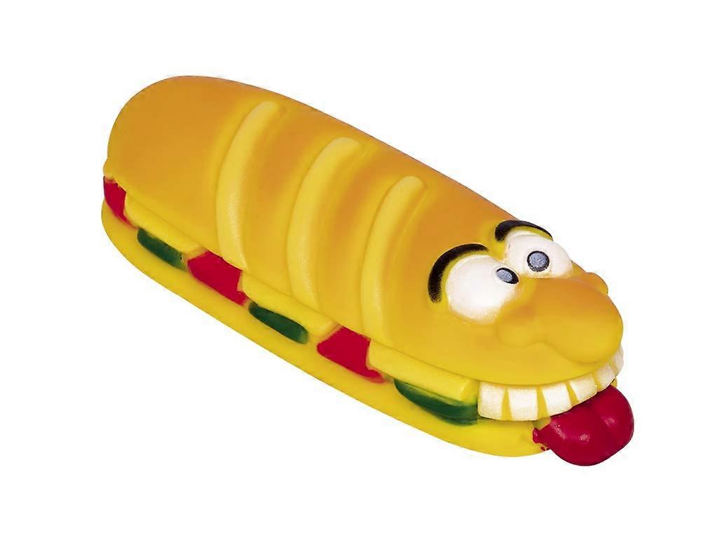 Vinyl Sandwich Classic Dog Toy with Squeaker 19 cm Assorted Colors for Interactive Play and Chewing