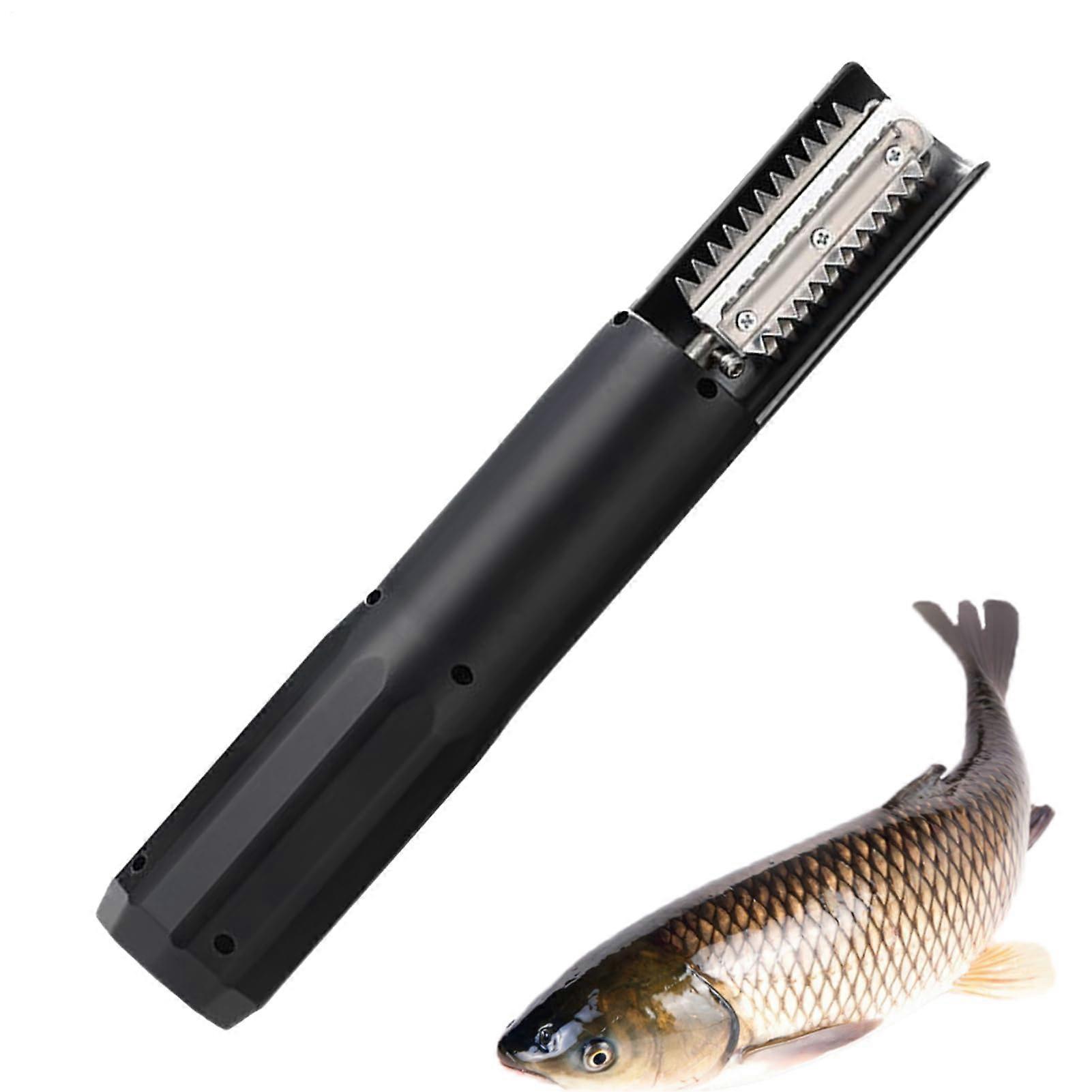 Fish Scale Remover – Rechargeable USB, Cordless Stainless Steel Scraper Tool for Restaurants, Grilling & Home Kitchens Black