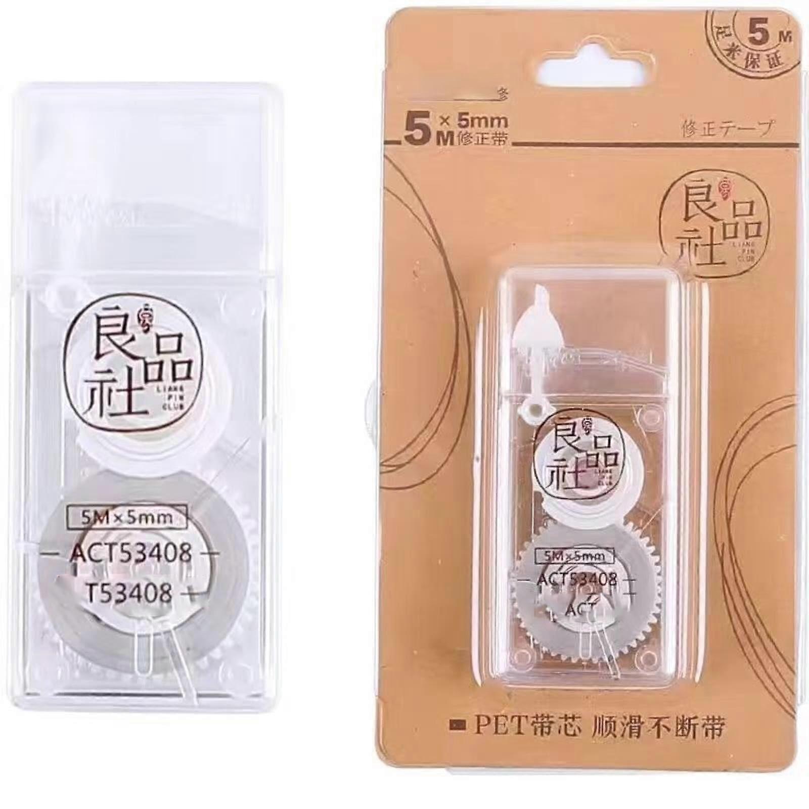 3 Pieces Minimalist Large Capacity Correction Tape Smooth and Not Easy to Break Correction Tape for Students (1 Set/5 Meters in Total)