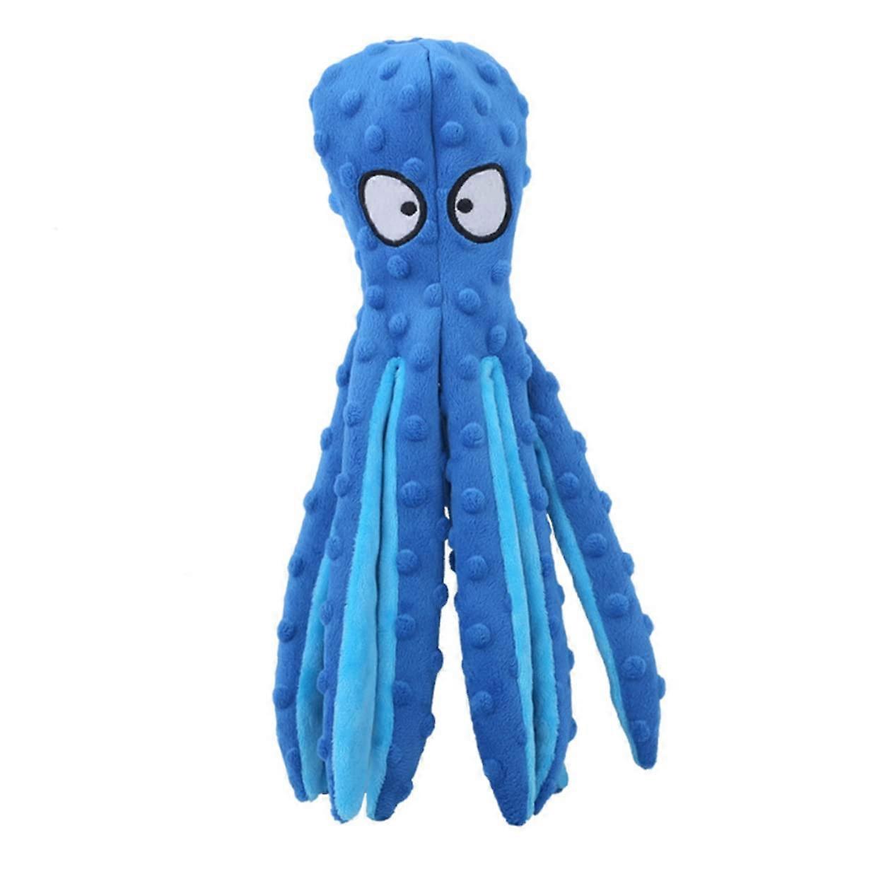 Octopus Plush Toy for Cats Squeaky Chew Toy Soft Plush Interactive Cat Toy Stress-Relief
