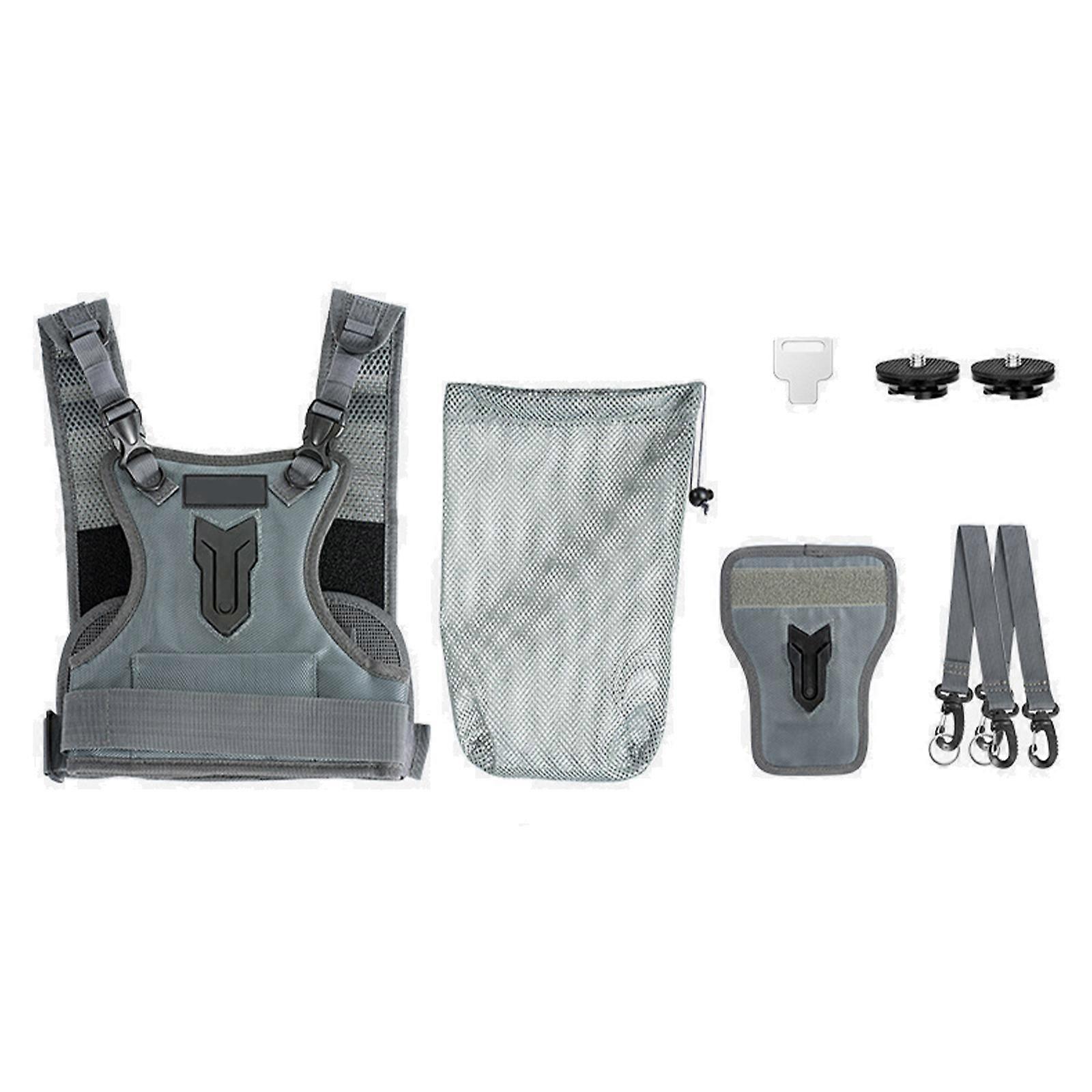 Adjustable Two Camera Vests Carrying Chest Harness System with Secure Straps for DSLR Cameras Multicolor