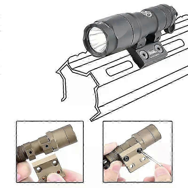 Scout Light Side Mount DD CNC Keymod M-LOK Rail Fit For SF M300 M600 Tactical Flashlight Base Mounts Hunting Accessories AR15 WADSN