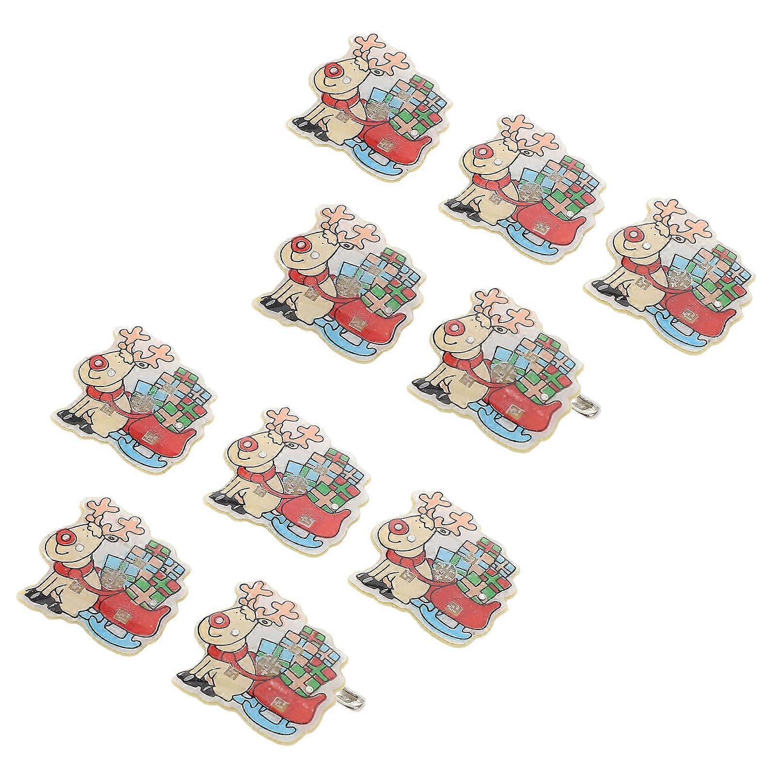 مجوهرات حفلة عطلة تضيء تقدم بروش الرنة 25 قطعة إضاءة LED